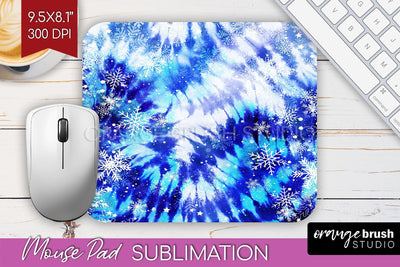 Winter Mouse Pad Sublimation - Tie Dye Mousepad PNG Sublimation OrangeBrushStudio 