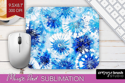 Winter Mouse Pad Sublimation - Tie Dye Mousepad PNG Sublimation OrangeBrushStudio 