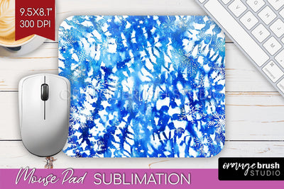 Winter Mouse Pad Sublimation - Tie Dye Mousepad PNG Sublimation OrangeBrushStudio 