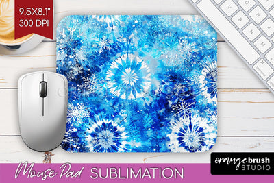 Winter Mouse Pad Sublimation - Tie Dye Mousepad PNG Sublimation OrangeBrushStudio 