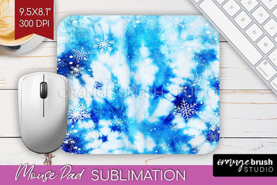 Winter Mouse Pad Sublimation - Tie Dye Mousepad PNG Sublimation OrangeBrushStudio 