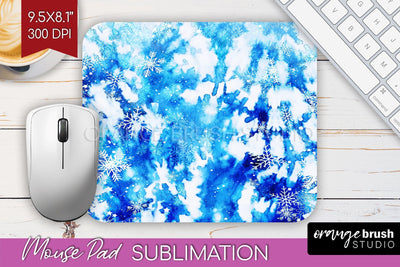 Winter Mouse Pad Sublimation - Tie Dye Mousepad PNG Sublimation OrangeBrushStudio 