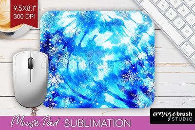 Winter Mouse Pad Sublimation - Tie Dye Mousepad PNG Sublimation OrangeBrushStudio 