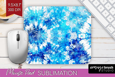 Winter Mouse Pad Sublimation - Tie Dye Mousepad PNG Sublimation OrangeBrushStudio 