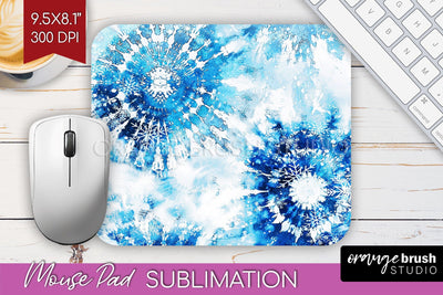 Winter Mouse Pad Sublimation - Tie Dye Mousepad PNG Sublimation OrangeBrushStudio 