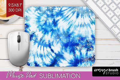 Winter Mouse Pad Sublimation - Tie Dye Mousepad PNG Sublimation OrangeBrushStudio 
