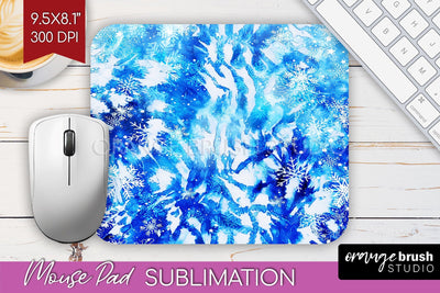 Winter Mouse Pad Sublimation - Tie Dye Mousepad PNG Sublimation OrangeBrushStudio 