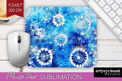 Winter Mouse Pad Sublimation - Tie Dye Mousepad PNG Sublimation OrangeBrushStudio 
