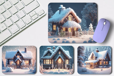 Winter Mousepad PNG Files Sublimation zafrans studio 