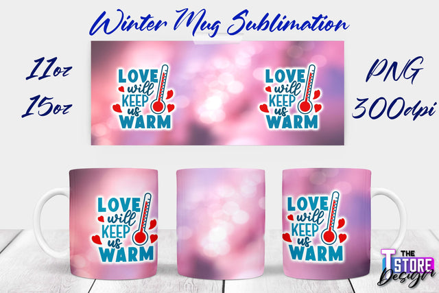 Winter Mug | Christmas Quotes | 11 oz 15 oz Sublimation | PNG Design | Holiday Design Sublimation The T Store Design 