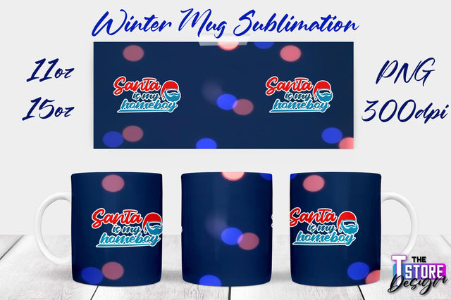 Winter Mug | Christmas Quotes | 11 oz 15 oz Sublimation | PNG Design | Holiday Design Sublimation The T Store Design 