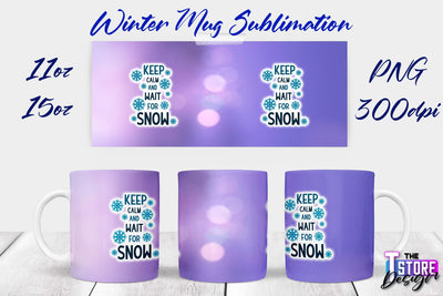 Winter Mug | Christmas Quotes | 11 oz 15 oz Sublimation | PNG Design | Holiday Design Sublimation The T Store Design 
