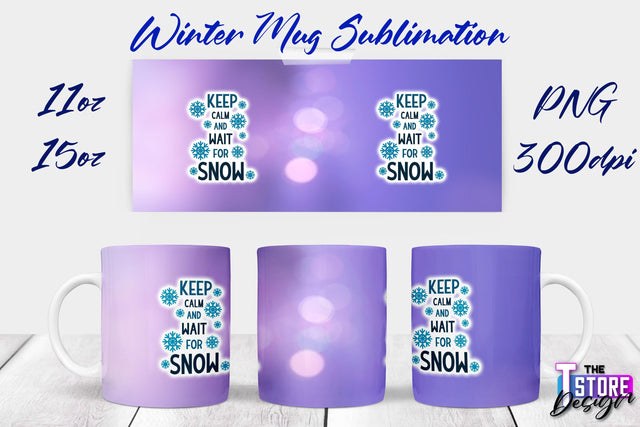 Winter Mug | Christmas Quotes | 11 oz 15 oz Sublimation | PNG Design | Holiday Design Sublimation The T Store Design 