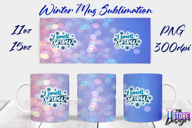 Winter Mug | Christmas Quotes | 11 oz 15 oz Sublimation | PNG Design | Holiday Design Sublimation The T Store Design 