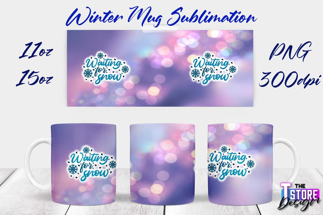 Winter Mug | Christmas Quotes | 11 oz 15 oz Sublimation | PNG Design | Holiday Design Sublimation The T Store Design 