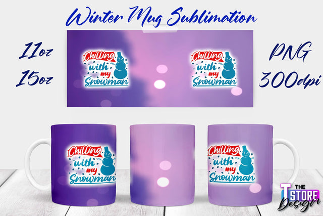 Winter Mug | Christmas Quotes | 11 oz 15 oz Sublimation | PNG Design | Holiday Design Sublimation The T Store Design 