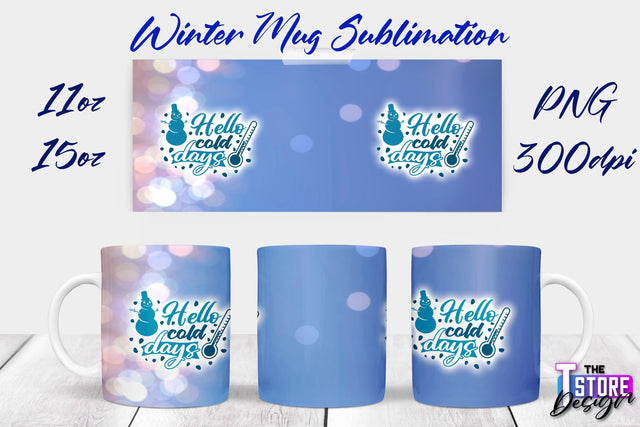 Winter Mug | Christmas Quotes | 11 oz 15 oz Sublimation | PNG Design | Holiday Design Sublimation The T Store Design 