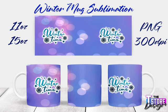 Winter Mug | Christmas Quotes | 11 oz 15 oz Sublimation | PNG Design | Holiday Design Sublimation The T Store Design 