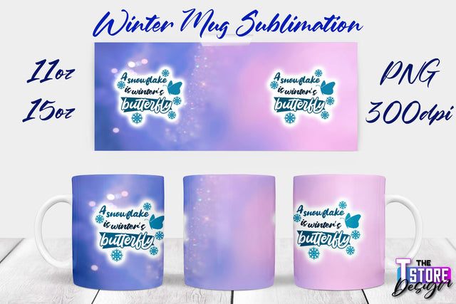 Winter Mug | Christmas Quotes | 11 oz 15 oz Sublimation | PNG Design | Holiday Design Sublimation The T Store Design 