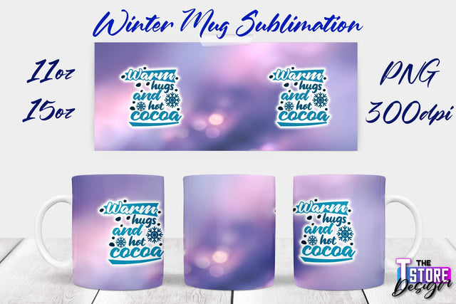 Winter Mug | Christmas Quotes | 11 oz 15 oz Sublimation | PNG Design | Holiday Design Sublimation The T Store Design 