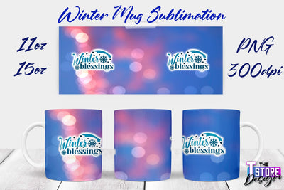 Winter Mug | Christmas Quotes | 11 oz 15 oz Sublimation | PNG Design | Holiday Design Sublimation The T Store Design 