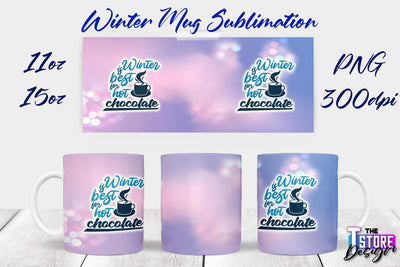 Winter Mug | Christmas Quotes | 11 oz 15 oz Sublimation | PNG Design | Holiday Design Sublimation The T Store Design 