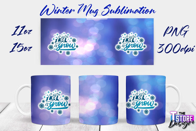 Winter Mug | Christmas Quotes | 11 oz 15 oz Sublimation | PNG Design | Holiday Design Sublimation The T Store Design 