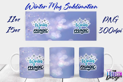 Winter Mug | Christmas Quotes | 11 oz 15 oz Sublimation | PNG Design | Holiday Design Sublimation The T Store Design 
