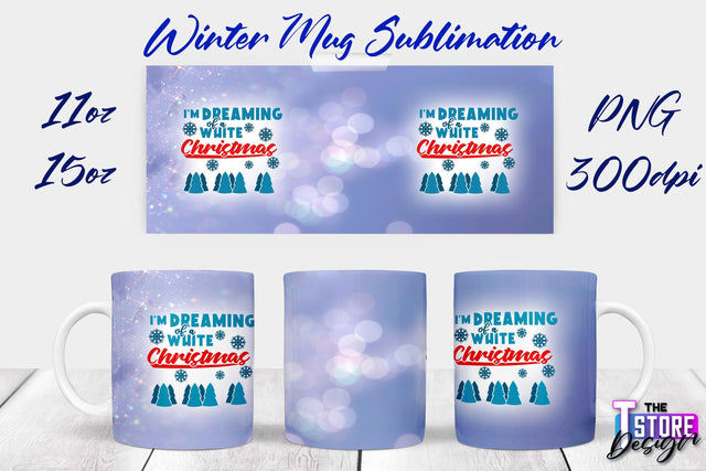 Winter Mug | Christmas Quotes | 11 oz 15 oz Sublimation | PNG Design | Holiday Design Sublimation The T Store Design 