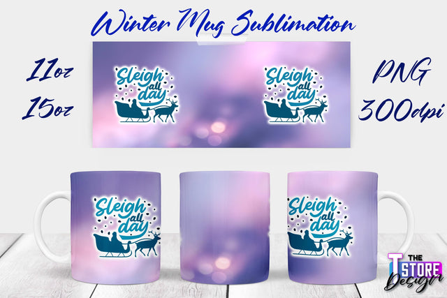 Winter Mug | Christmas Quotes | 11 oz 15 oz Sublimation | PNG Design | Holiday Design Sublimation The T Store Design 