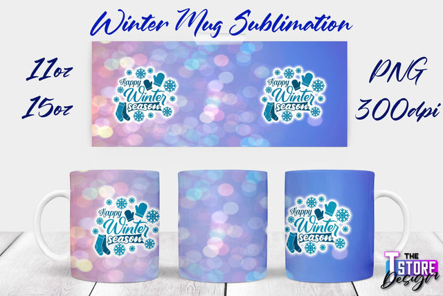 Winter Mug | Christmas Quotes | 11 oz 15 oz Sublimation | PNG Design | Holiday Design Sublimation The T Store Design 