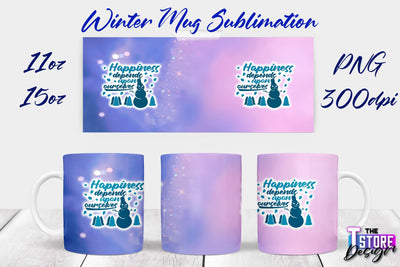 Winter Mug | Christmas Quotes | 11 oz 15 oz Sublimation | PNG Design | Holiday Design Sublimation The T Store Design 