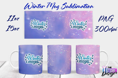 Winter Mug | Christmas Quotes | 11 oz 15 oz Sublimation | PNG Design | Holiday Design Sublimation The T Store Design 