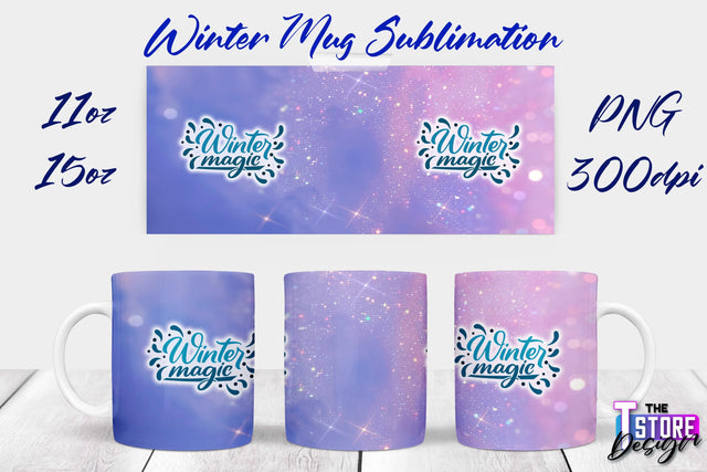 Winter Mug | Christmas Quotes | 11 oz 15 oz Sublimation | PNG Design | Holiday Design Sublimation The T Store Design 