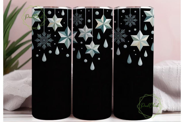 Winter Origami Snowflakes 20oz Tumbler Sublimation PixelChick 