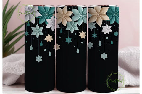 Winter Origami Snowflakes 20oz Tumbler Sublimation PixelChick 