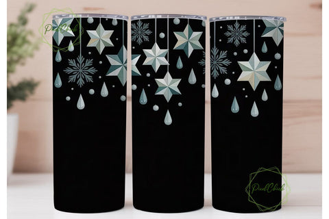 Winter Origami Snowflakes 20oz Tumbler Sublimation PixelChick 