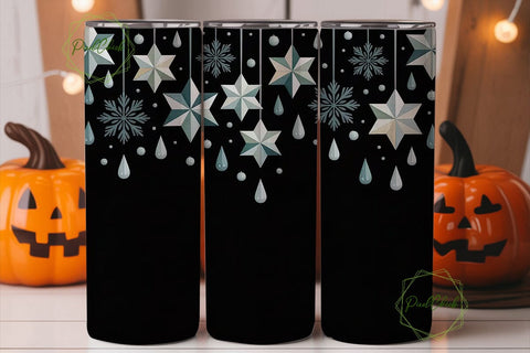 Winter Origami Snowflakes 20oz Tumbler Sublimation PixelChick 