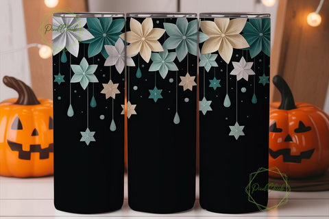 Winter Origami Snowflakes 20oz Tumbler Sublimation PixelChick 