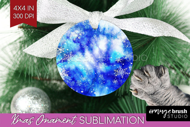 Winter Ornament PNG - Tie Dye Ornament Sublimation Sublimation OrangeBrushStudio 