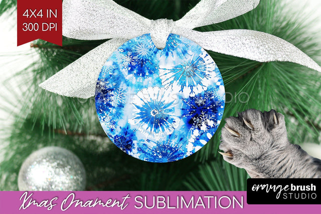 Winter Ornament PNG - Tie Dye Ornament Sublimation Sublimation OrangeBrushStudio 