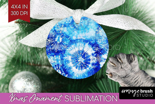 Winter Ornament PNG - Tie Dye Ornament Sublimation Sublimation OrangeBrushStudio 