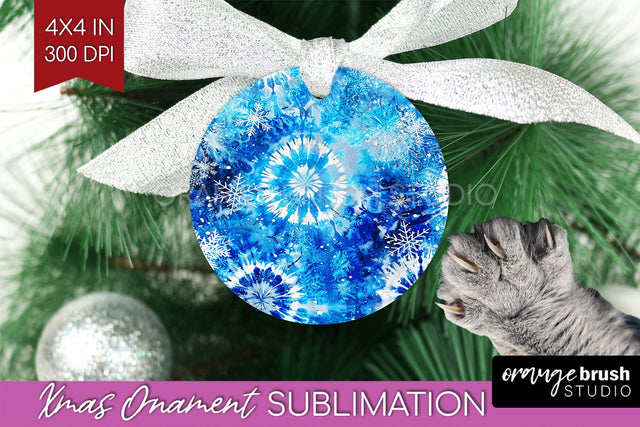 Winter Ornament PNG - Tie Dye Ornament Sublimation Sublimation OrangeBrushStudio 