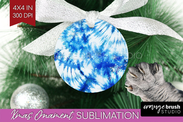 Winter Ornament PNG - Tie Dye Ornament Sublimation Sublimation OrangeBrushStudio 