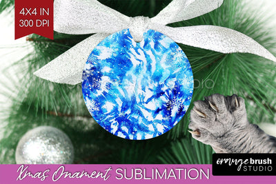 Winter Ornament PNG - Tie Dye Ornament Sublimation Sublimation OrangeBrushStudio 