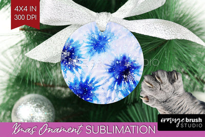 Winter Ornament PNG - Tie Dye Ornament Sublimation Sublimation OrangeBrushStudio 