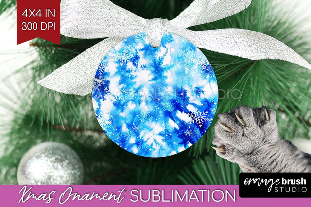 Winter Ornament PNG - Tie Dye Ornament Sublimation Sublimation OrangeBrushStudio 