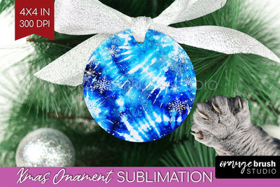 Winter Ornament PNG - Tie Dye Ornament Sublimation Sublimation OrangeBrushStudio 