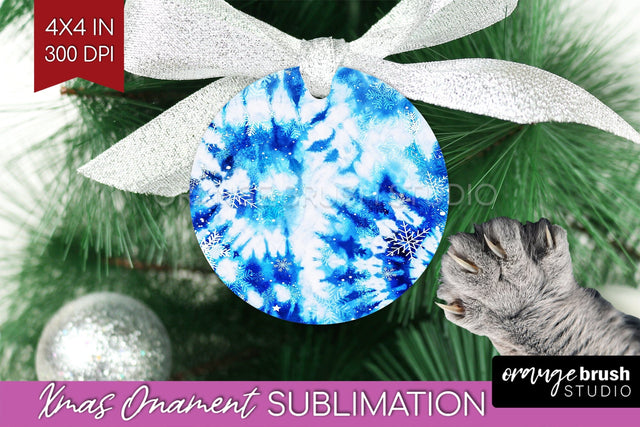 Winter Ornament PNG - Tie Dye Ornament Sublimation Sublimation OrangeBrushStudio 