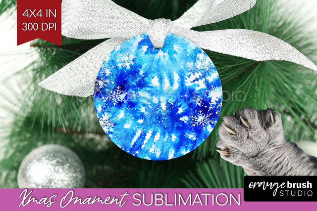 Winter Ornament PNG - Tie Dye Ornament Sublimation Sublimation OrangeBrushStudio 